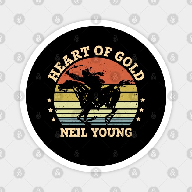 Vintage Neil Young// Heart Of Gold Magnet by Symmetry Stunning Portrait